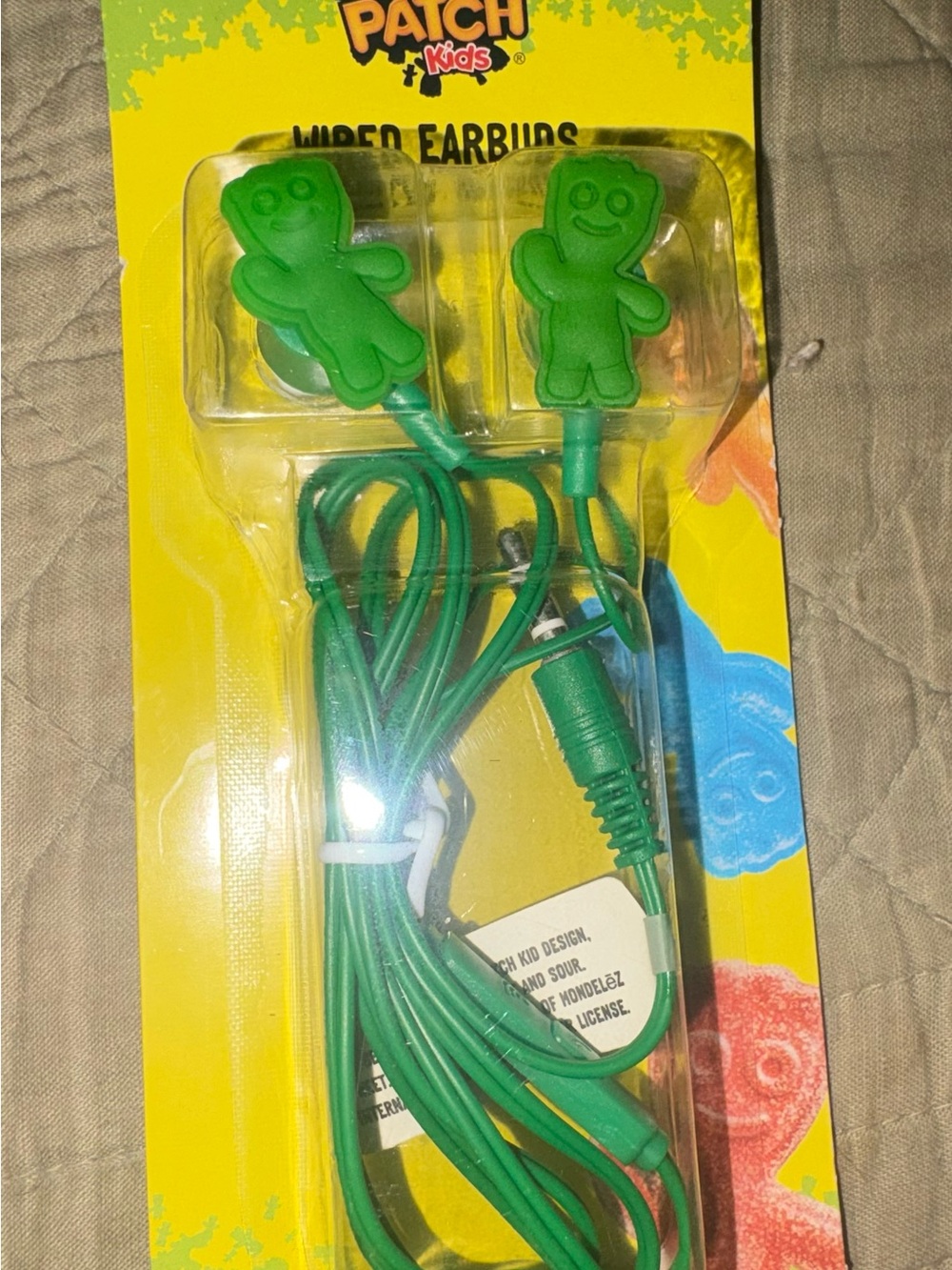 Green Wired Earbud Headphones